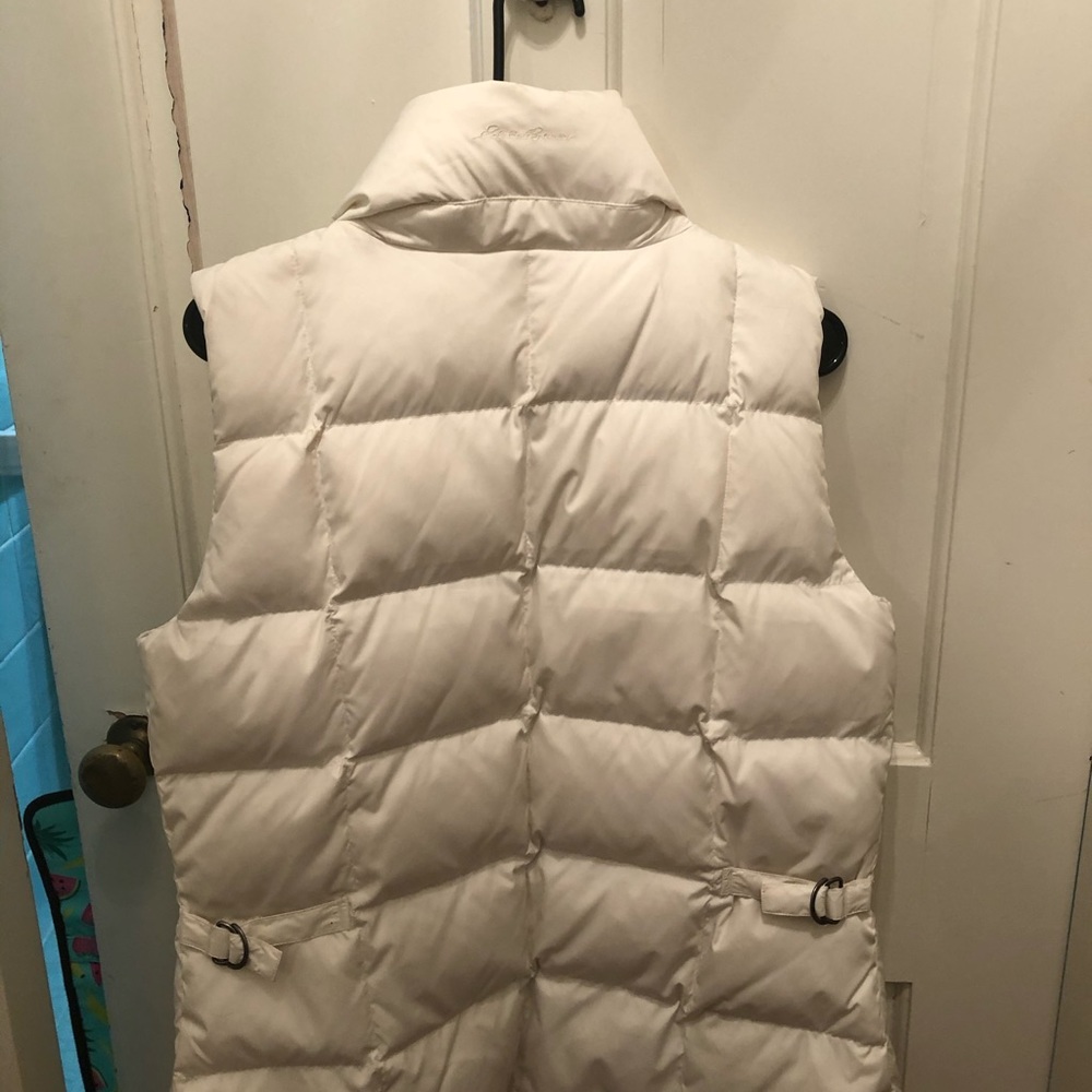Eddie Bauer goose down white vest